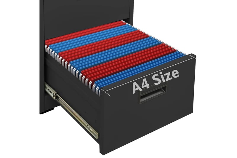 Dokumentskåp antracit 46x62x102,5 cm stål - Antracit - Förvaring - Skåp - Förvaringsskåp - Kontorsskåp - Dokumentskåp