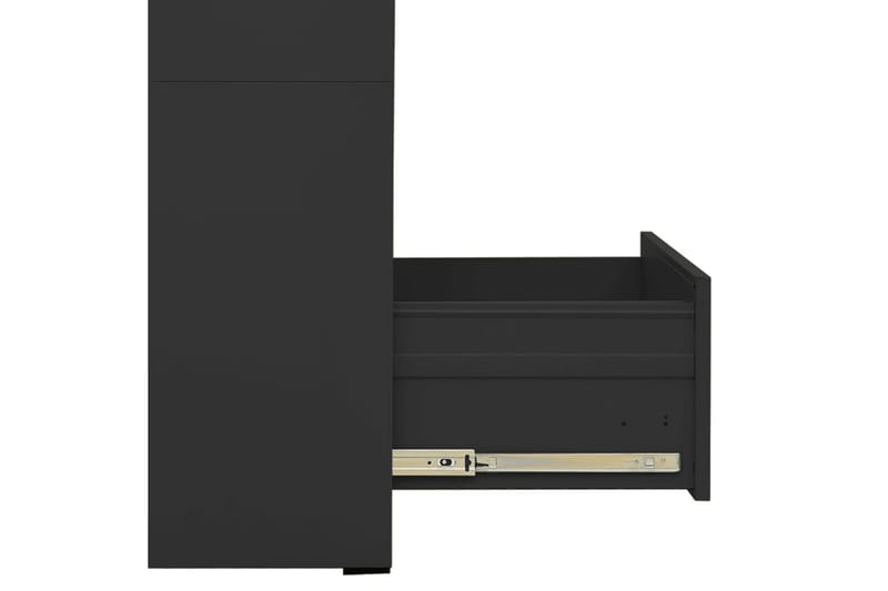 Dokumentskåp antracit 46x62x133 cm stål - Grå - Dokumentskåp - Kontorsmöbler