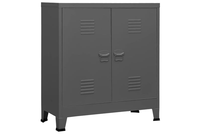 Dokumentskåp industriell antracit 90x40x100 cm stål - Grå - Förvaring - Skåp - Förvaringsskåp - Kontorsskåp - Dokumentskåp