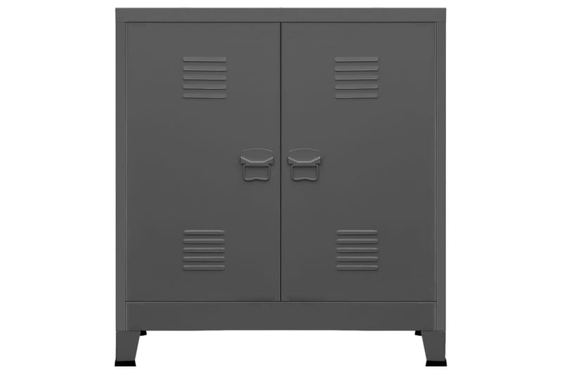 Dokumentskåp industriell antracit 90x40x100 cm stål - Grå - Förvaring - Skåp - Förvaringsskåp - Kontorsskåp - Dokumentskåp