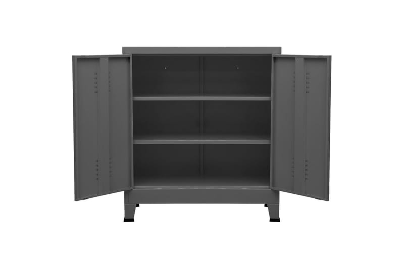 Dokumentskåp industriell antracit 90x40x100 cm stål - Grå - Förvaring - Skåp - Förvaringsskåp - Kontorsskåp - Dokumentskåp