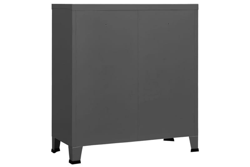 Dokumentskåp industriell antracit 90x40x100 cm stål - Grå - Förvaring - Skåp - Förvaringsskåp - Kontorsskåp - Dokumentskåp