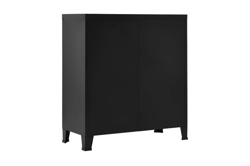 Dokumentskåp industriell svart 90x40x100 cm stål - Svart - Förvaring - Skåp - Förvaringsskåp - Kontorsskåp - Dokumentskåp