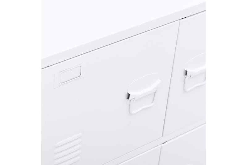 Dokumentskåp industriell vit 75x40x80 cm stål - Vit - Förvaring - Skåp - Förvaringsskåp