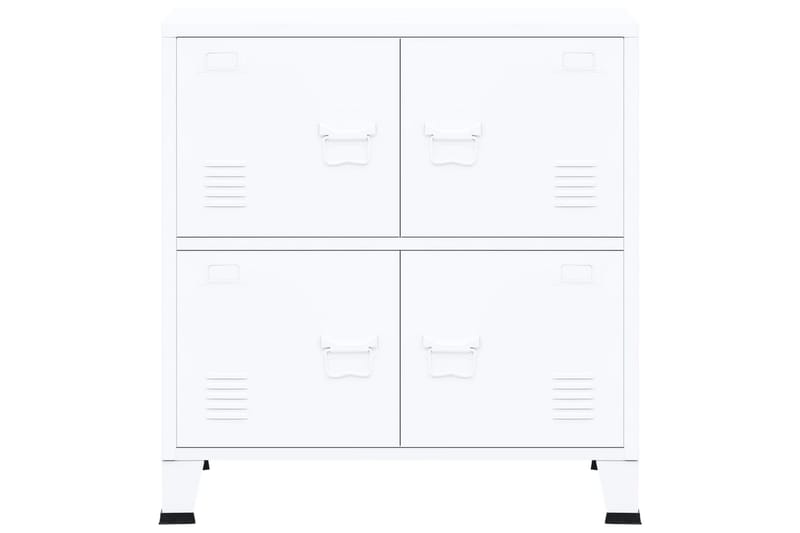 Dokumentskåp industriell vit 75x40x80 cm stål - Vit - Förvaring - Skåp - Förvaringsskåp