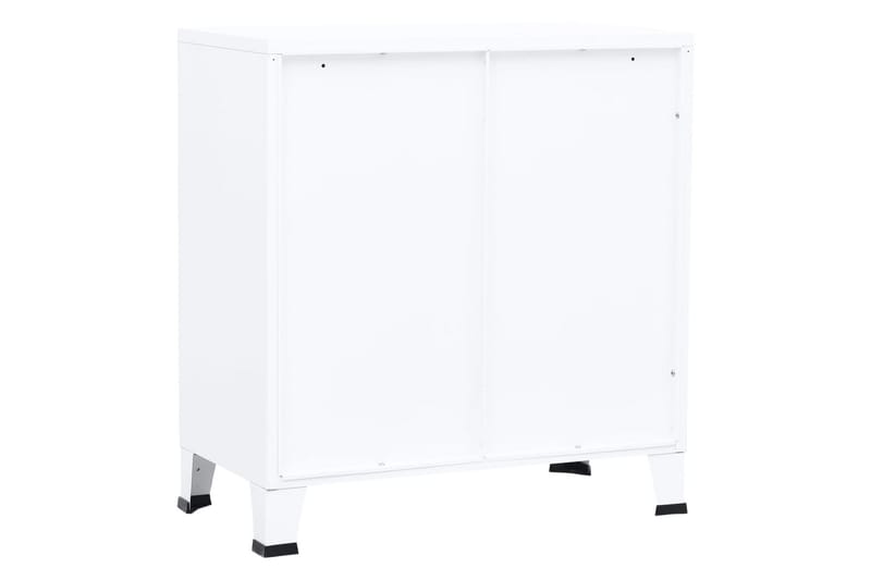 Dokumentskåp industriell vit 75x40x80 cm stål - Vit - Förvaring - Skåp - Förvaringsskåp