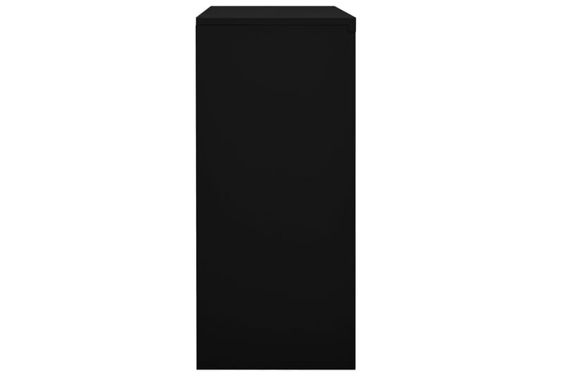 Dokumentskåp med skjutdörr svart 90x40x90 cm stål - Svart - Förvaring - Skåp - Förvaringsskåp - Kontorsskåp - Dokumentskåp