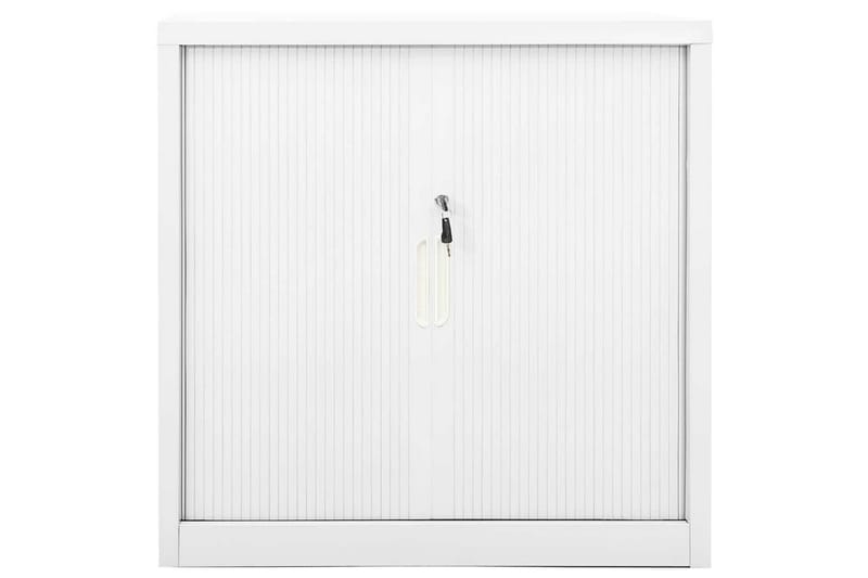 Dokumentskåp med skjutdörr vit 90x40x90 cm stål - Vit - Förvaring - Skåp - Förvaringsskåp - Kontorsskåp - Dokumentskåp
