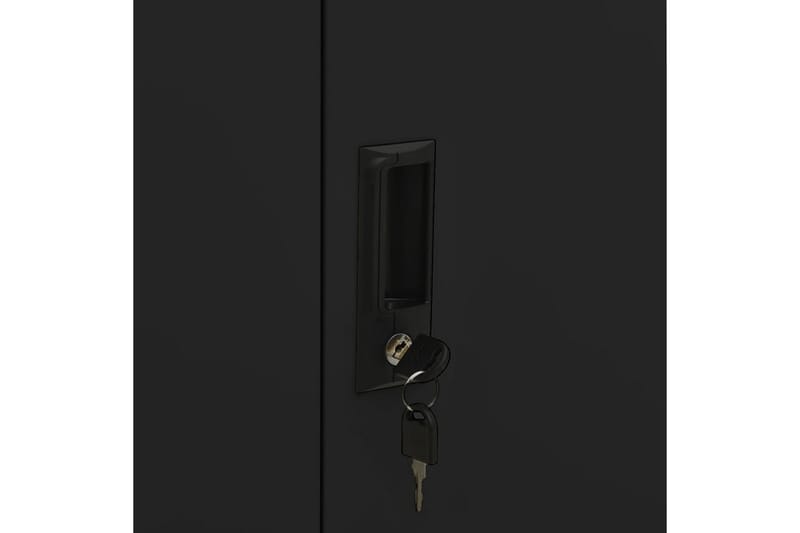 Dokumentskåp svart 90x40x102 cm stål - Svart - Förvaring - Skåp - Förvaringsskåp - Kontorsskåp - Dokumentskåp