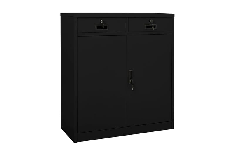 Dokumentskåp svart 90x40x102 cm stål - Svart - Förvaring - Skåp - Förvaringsskåp - Kontorsskåp - Dokumentskåp