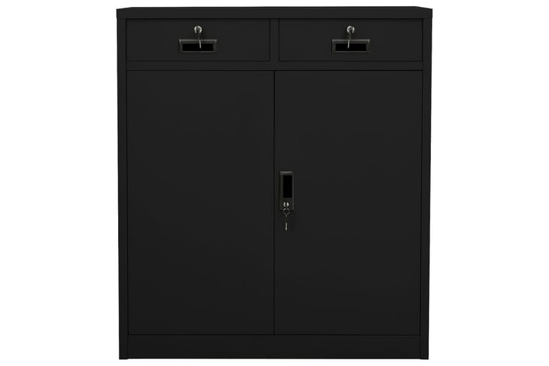 Dokumentskåp svart 90x40x102 cm stål - Svart - Förvaring - Skåp - Förvaringsskåp - Kontorsskåp - Dokumentskåp