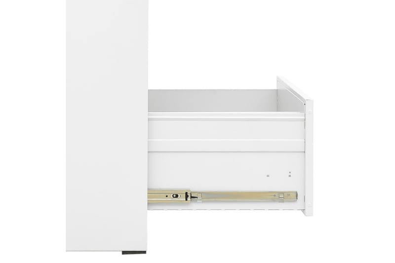 Dokumentskåp vit 46x62x133 cm stål - Vit - Dokumentskåp - Kontorsmöbler