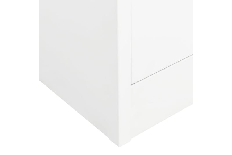 Dokumentskåp vit 90x40x180 cm stål - Vit - Dokumentskåp - Kontorsmöbler
