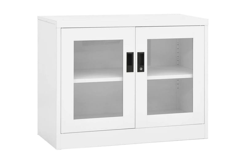 Dokumentskåp vit 90x40x70 cm stål - Vit - Dokumentskåp - Kontorsmöbler