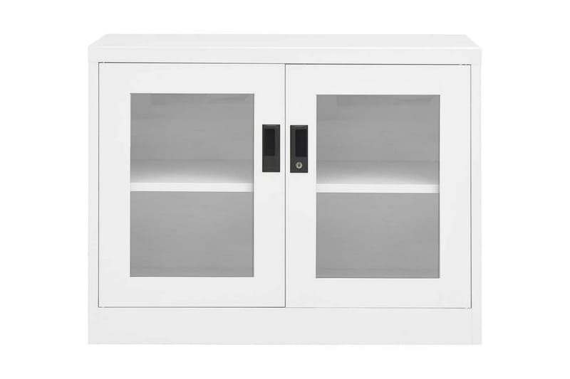 Dokumentskåp vit 90x40x70 cm stål - Vit - Dokumentskåp - Kontorsmöbler