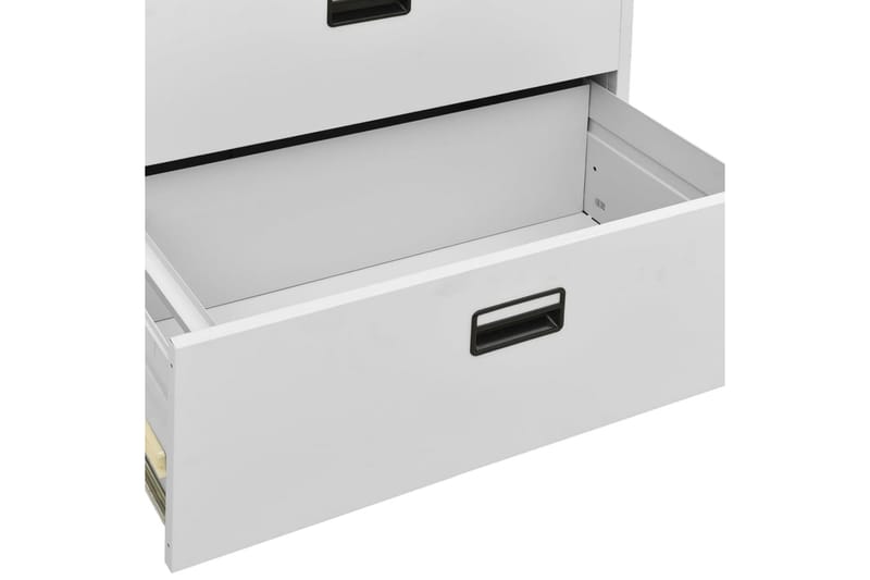 Dokumentskåp ljusgrå 90x46x164 cm stål - Ljusgrå - Dokumentskåp - Kontorsmöbler