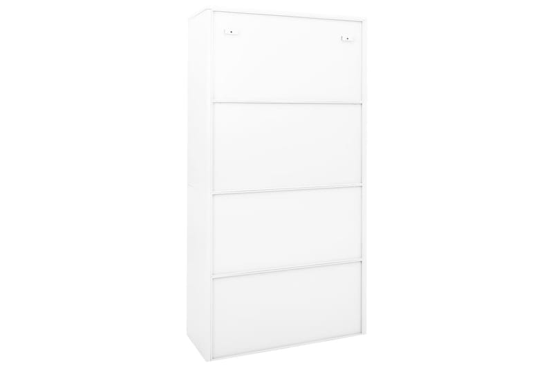 Dokumentskåp med skjutdörr vit 90x40x180 cm stål - Vit - Förvaring - Skåp - Förvaringsskåp - Kontorsskåp - Dokumentskåp