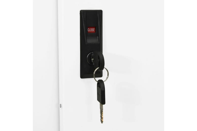 Dokumentskåp med skjutdörr vit 90x40x180 cm stål - Vit - Förvaring - Skåp - Förvaringsskåp - Kontorsskåp - Dokumentskåp