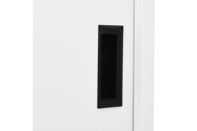 Dokumentskåp med skjutdörr vit 90x40x180 cm stål - Vit - Förvaring - Skåp - Förvaringsskåp - Kontorsskåp - Dokumentskåp