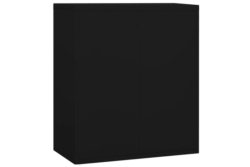 Dokumentskåp svart 90x46x103 cm stål - Svart - Arkivskåp & hängmappsskåp