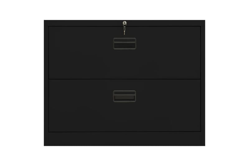 Dokumentskåp svart 90x46x72,5 cm stål - Svart - Dokumentskåp - Kontorsmöbler