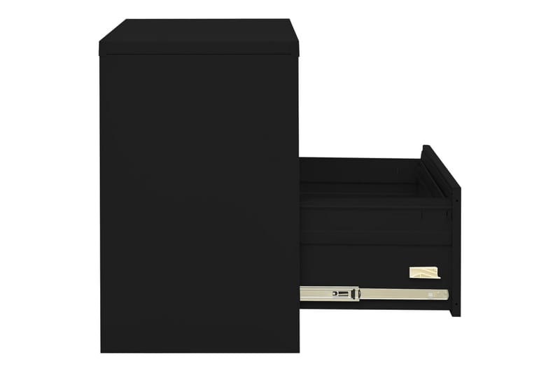 Dokumentskåp svart 90x46x72,5 cm stål - Svart - Dokumentskåp - Kontorsmöbler