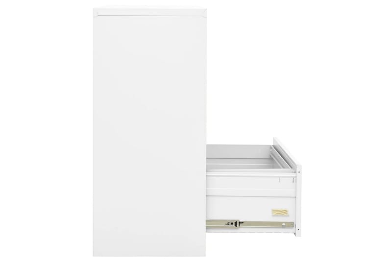 Dokumentskåp vit 90x46x103 cm stål - Vit - Arkivskåp & hängmappsskåp