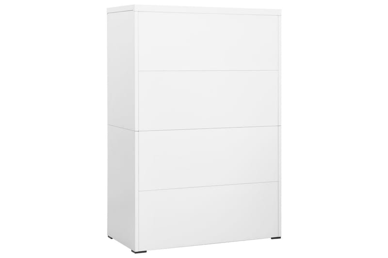 Dokumentskåp vit 90x46x134 cm stål - Vit - Dokumentskåp - Kontorsmöbler