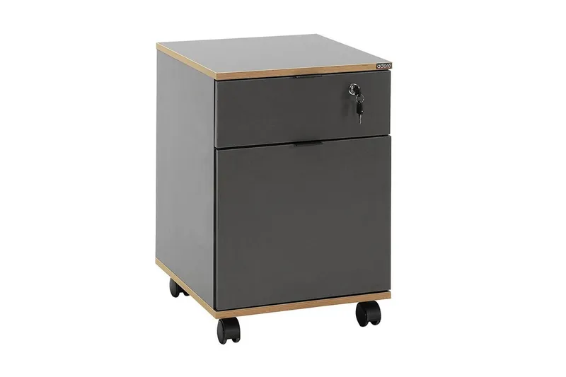 Flerfunktionsskåp Noriorsteadra Antracit / Ek, Gråfärgat trä/Antracit