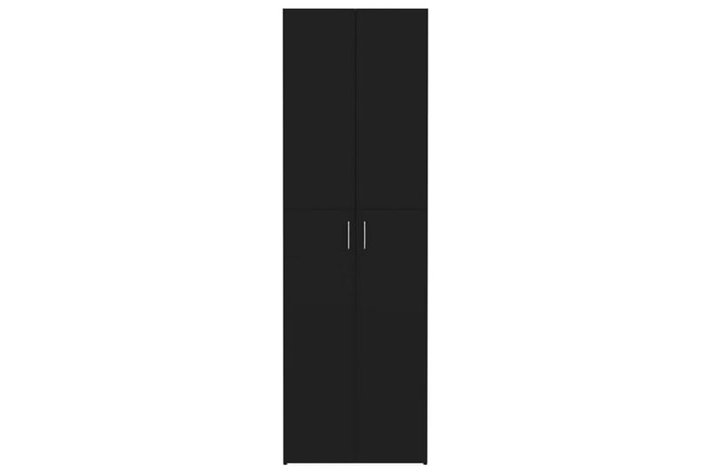 Kontorsskåp svart 60x32x190 cm spånskiva - Svart - Dokumentskåp - Kontorsmöbler