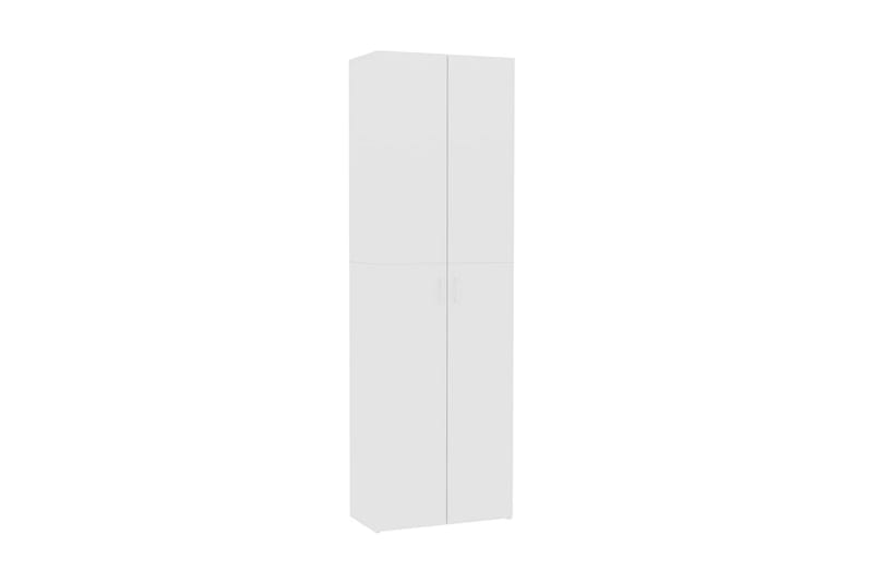 Kontorsskåp vit högglans 60x32x190 cm spånskiva - Vit - Dokumentskåp - Kontorsmöbler
