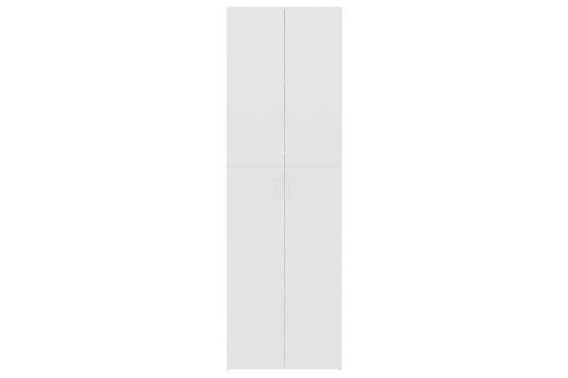 Kontorsskåp vit högglans 60x32x190 cm spånskiva - Vit - Dokumentskåp - Kontorsmöbler