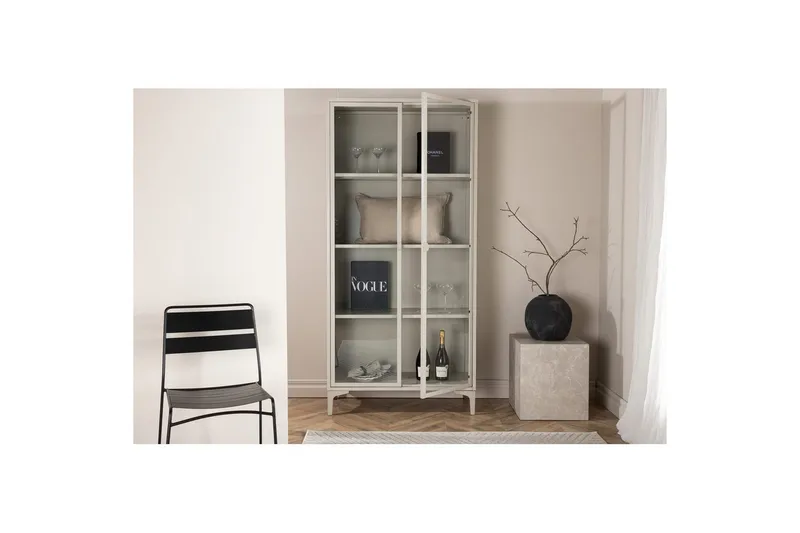 Skåp Piring - Beige - Förvaring - Skåp - Vitrinsk åp