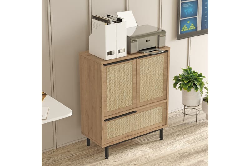 Liyakat Highboard - Ek/Valnöt - Förvaring - Skåp - Förvaringsskåp