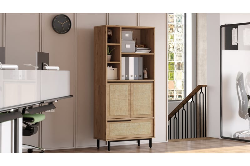 Liyakat Highboard - Ek/Valnöt - Förvaring - Skåp - Förvaringsskåp