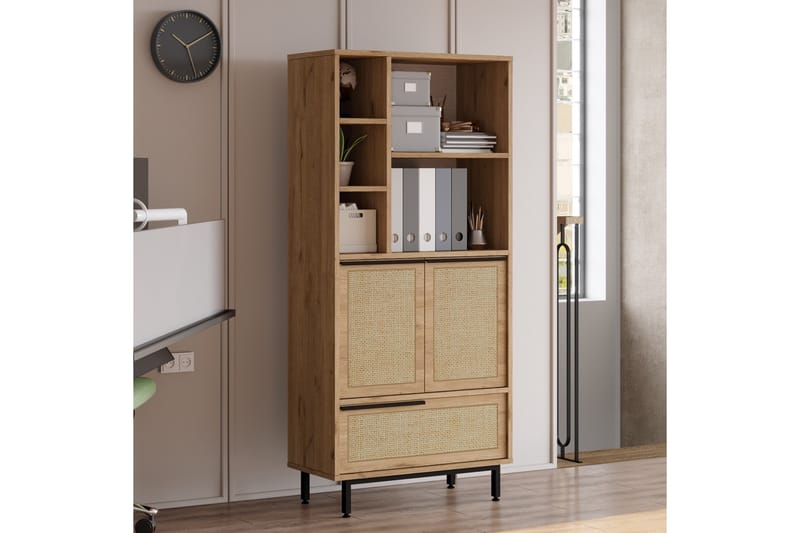 Liyakat Highboard - Ek/Valnöt - Förvaring - Skåp - Förvaringsskåp