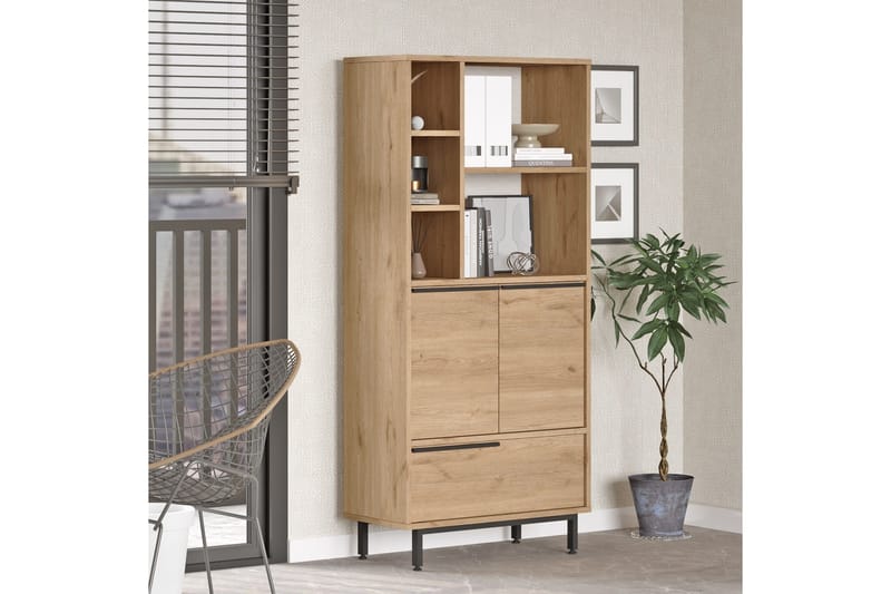 Liyakat Highboard - Valnöt - Förvaring - Skåp - Förvaringsskåp