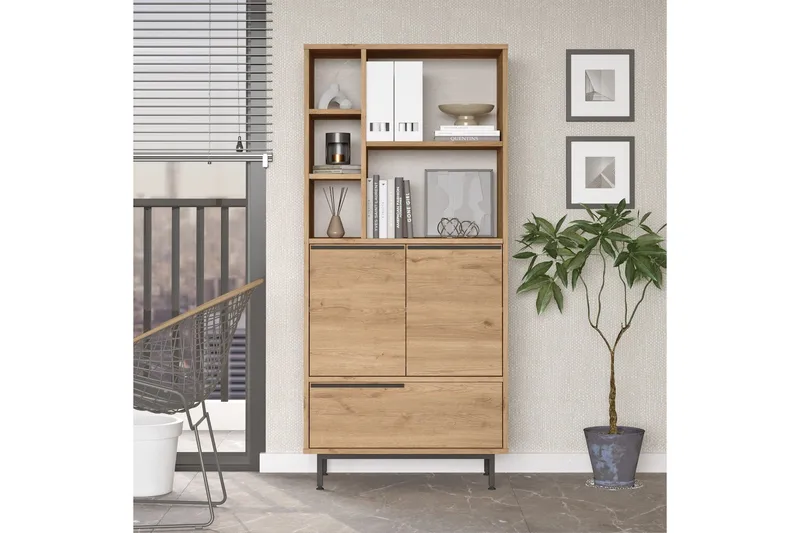 Liyakat Highboard - Valnöt - Förvaring - Skåp - Förvaringsskåp