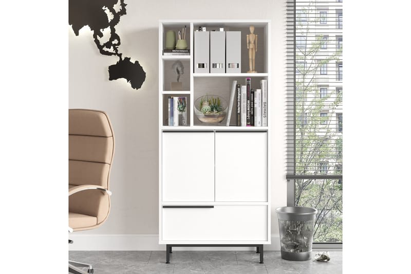 Liyakat Highboard - Vit - Förvaring - Skåp - Förvaringsskåp