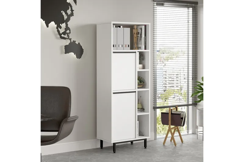 Liyakat Highboard - Vit - Förvaring - Skåp - Förvaringsskåp