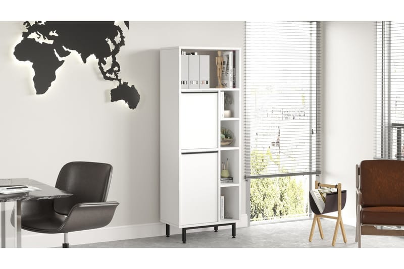 Liyakat Highboard - Vit - Förvaring - Skåp - Förvaringsskåp