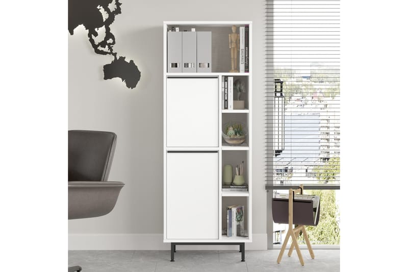 Liyakat Highboard - Vit - Förvaring - Skåp - Förvaringsskåp