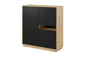 Louetta Highboard 121x126 cm - Brun/Svart - Förvaring - Skåp - Förvaringsskåp