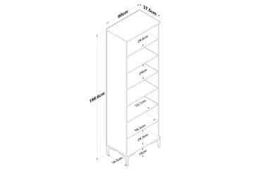 Manorma Highboard - Valnöt/Vit - Förvaring - Skåp - Förvaringsskåp