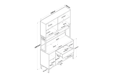 Manorma Highboard - Vit - Förvaring - Skåp - Förvaringsskåp