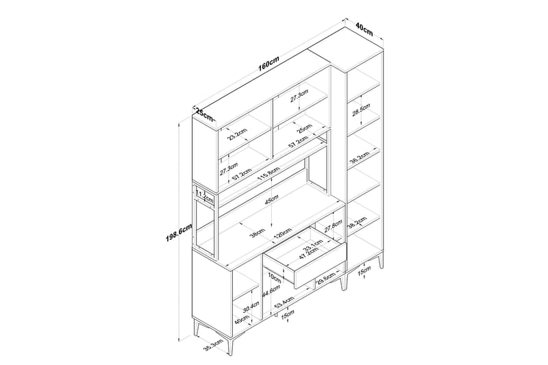 Manorma Highboard - Vit - Förvaring - Skåp - Förvaringsskåp