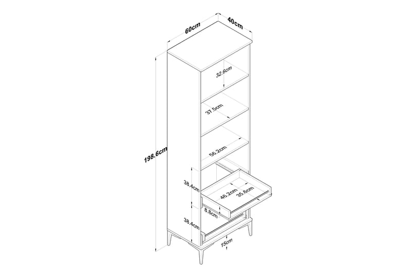 Manorma Highboard - Vit - Förvaring - Skåp - Förvaringsskåp