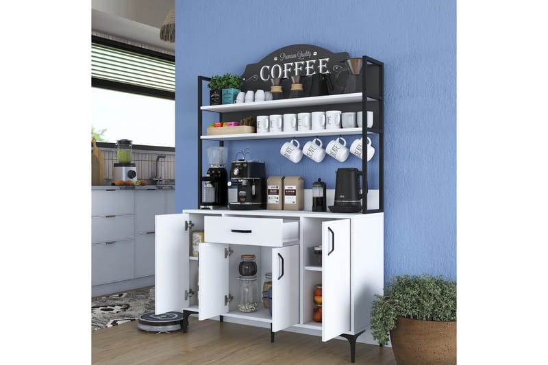 Manorma Highboard - Vit - Förvaring - Skåp - Förvaringsskåp