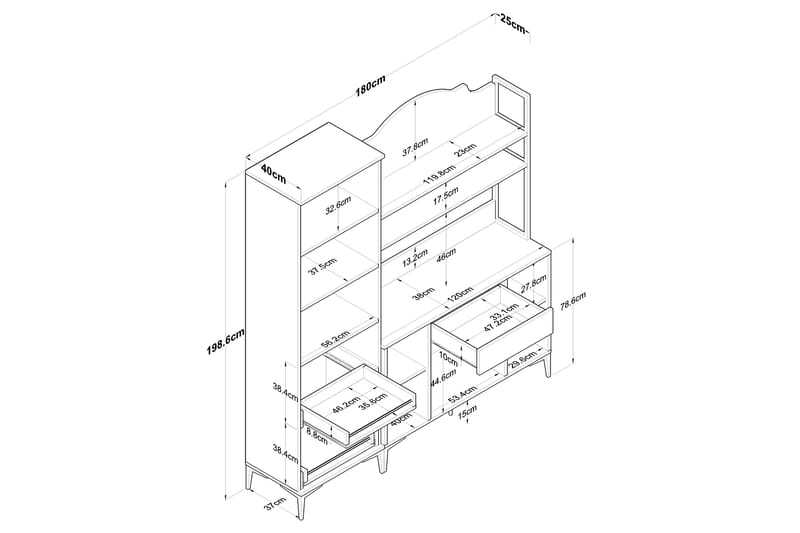 Manorma Highboard - Vit - Förvaring - Skåp - Förvaringsskåp