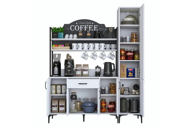 Manorma Highboard - Vit - Förvaring - Skåp - Förvaringsskåp